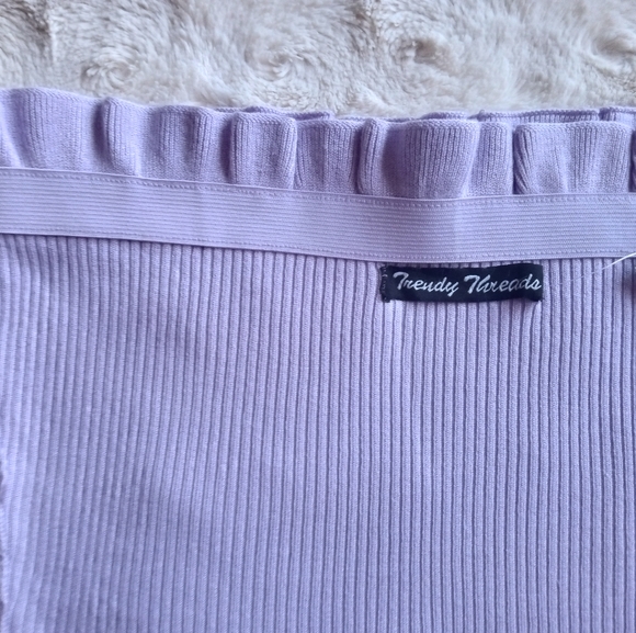 TRENDY THREADS Strapless Lavender Purple Tube Top - Picture 3 of 8